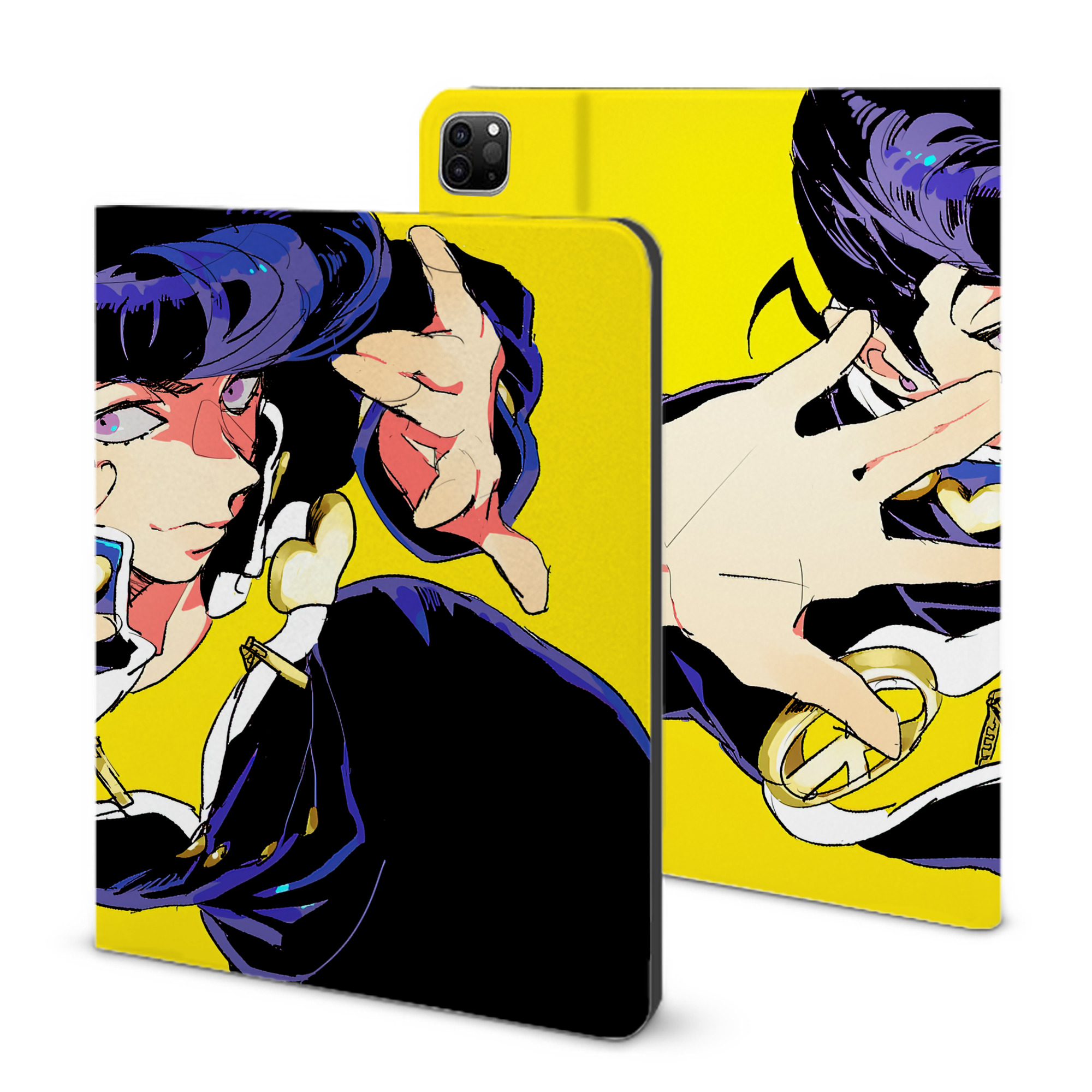 （画像用） ジョジョの奇妙な冒険 JoJo's Bizarre Adventure IPad ケース ブック型 PUレザー TPU 耐衝撃 軽量 薄型 ペン収納なし 全面保護 IPad 各モデル対応